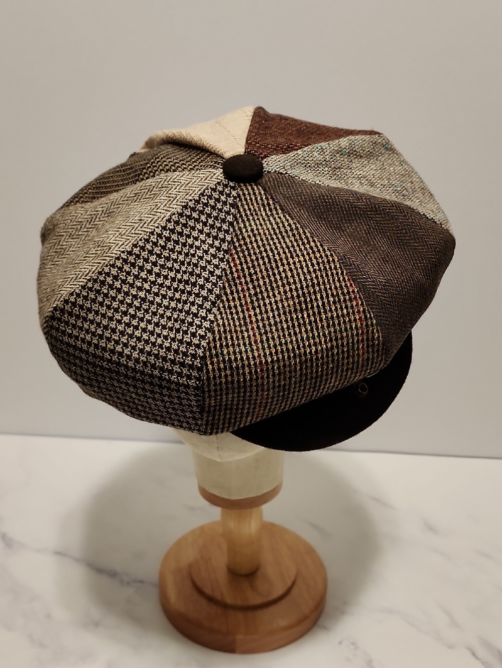 Capas Headwear Brand New Men's Patchwork Newsboy Cap Made In USA